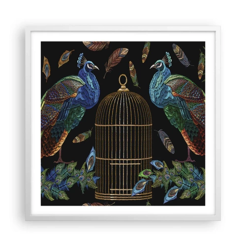 Plakát v bílém rámu - V královském rouchu - 60x60 cm