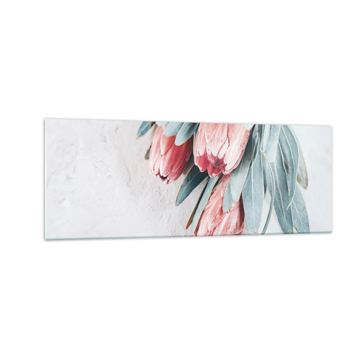 Obraz na skle - Zahanbené svou vlastní krásou - 140x50 cm