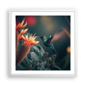 Plakát v bílém rámu - Skutečně pestrý život - 50x50 cm