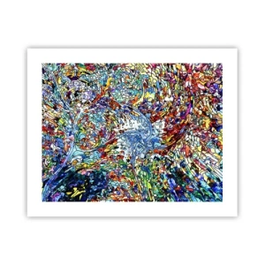 Plakát - Vitráž s kapkami - 50x40 cm