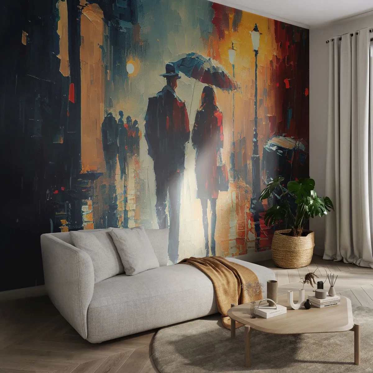 Fototapeta Premium Canvas - Městská love story - Romantismus, Pár, Krajina - 250x175 cm