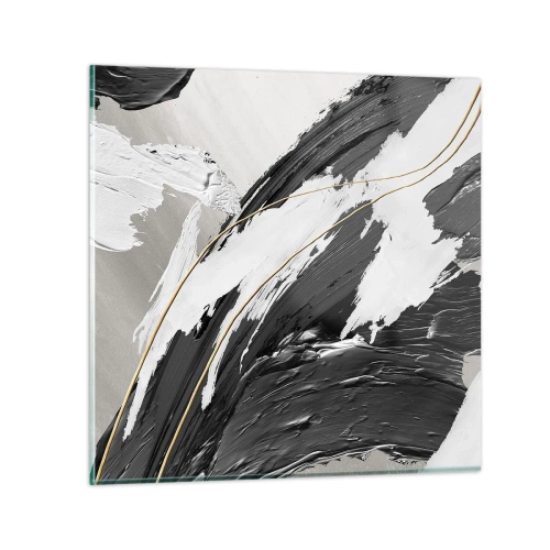 Obraz na skle - Velkorysá abstrakce - 40x40 cm