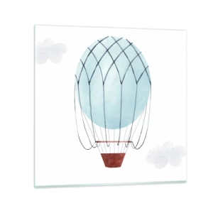 Obraz na skle - Celý v oblacích - 60x60 cm