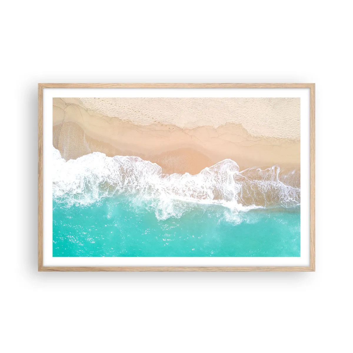 Plakát v rámu světlý dub - Mazlivý dotek - 91x61 cm