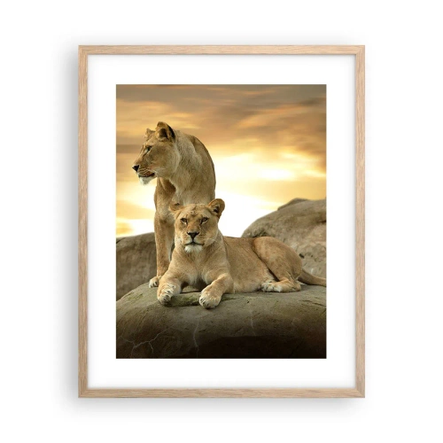 Plakát v rámu světlý dub - Královský majestát - 40x50 cm