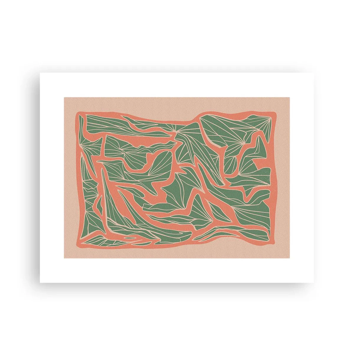 Plakát - Souboj korálů a zeleně - 40x30 cm