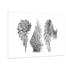 Obraz na skle - I ty se můžeš stát andělem - 100x70 cm