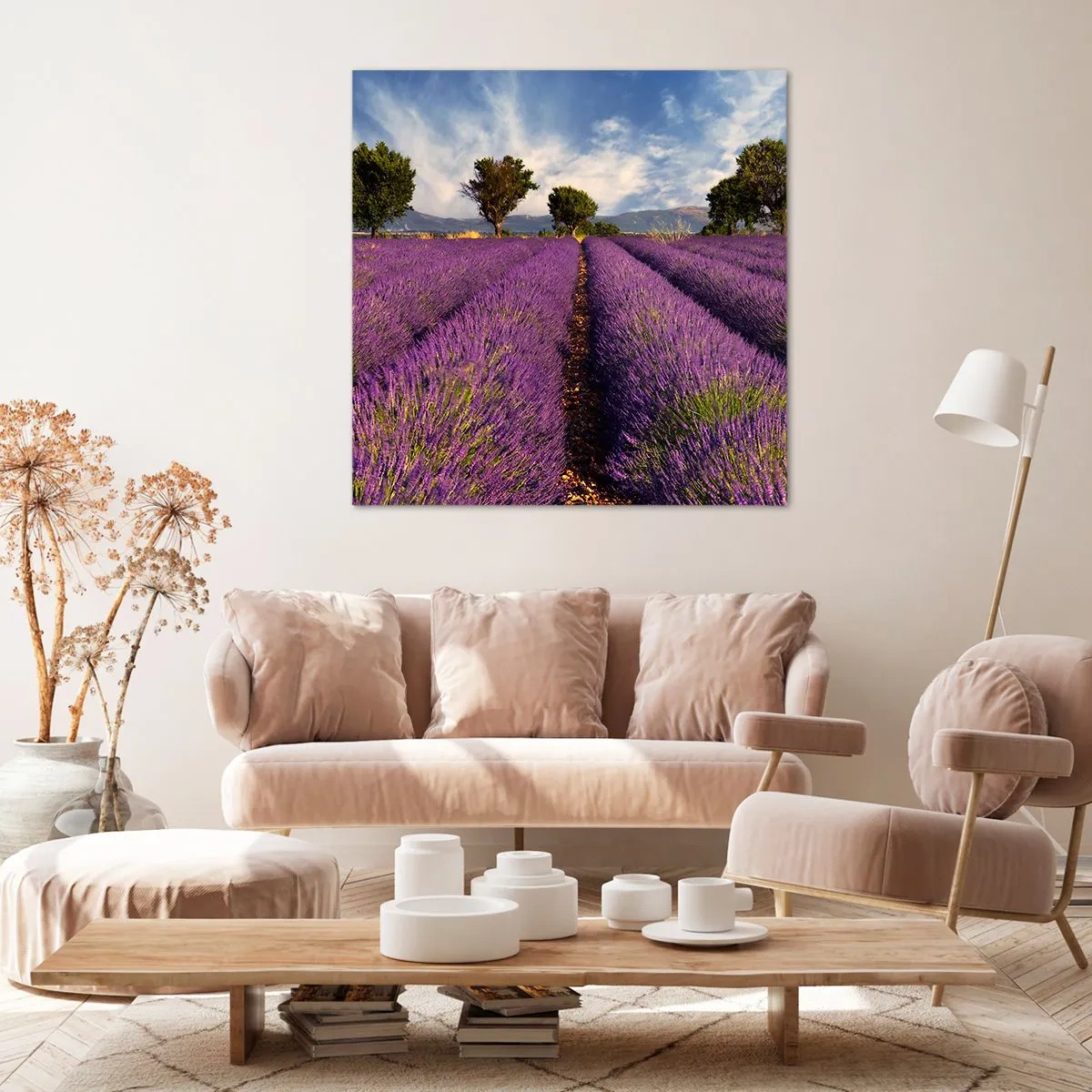 Obraz na plátně - Levandulová pole - 60x60 cm