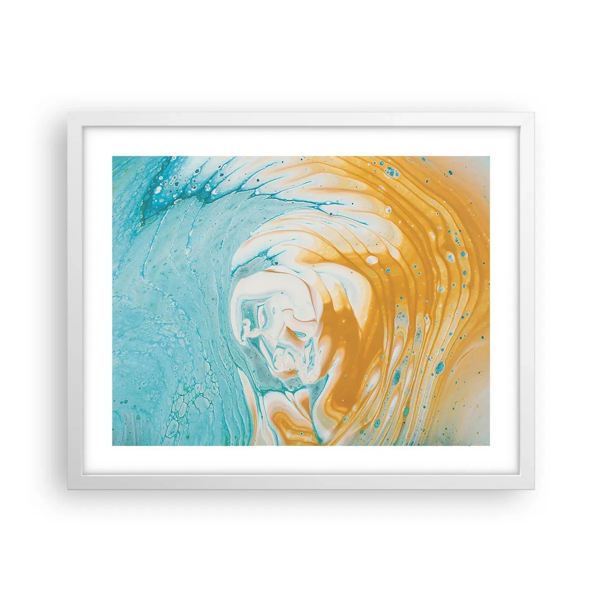 Plakát v bílém rámu - Pastelový vír - 50x40 cm
