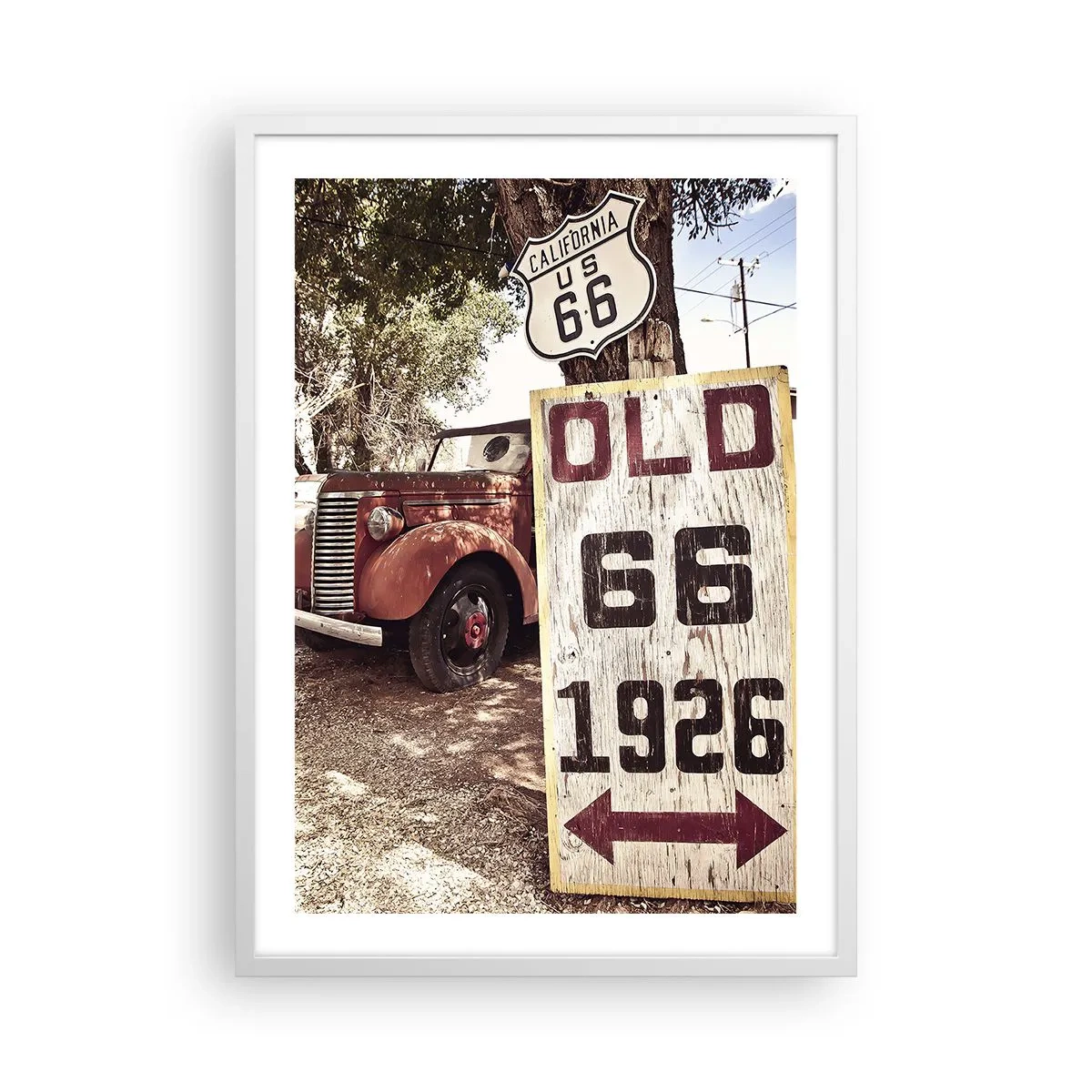 Plakát v bílém rámu - Legenda americké provincie - 50x70 cm