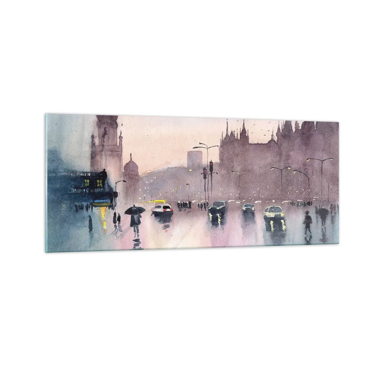 Obraz na skle - V deštivém oparu - 100x40 cm