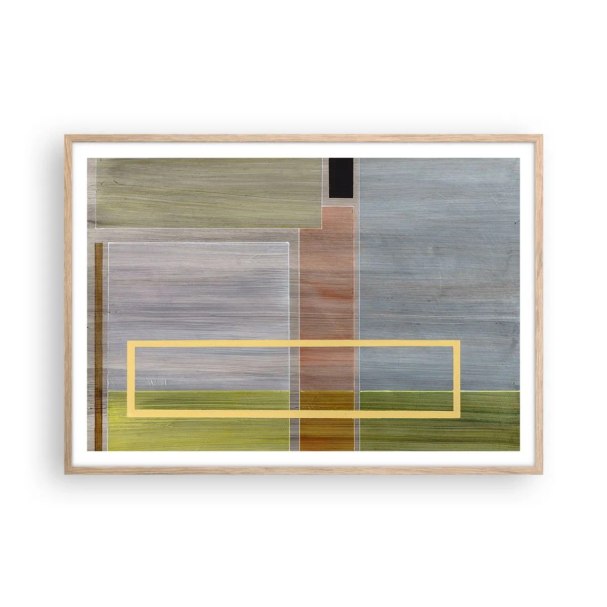 Plakát v rámu světlý dub - Jednoduše a v klidu - 100x70 cm