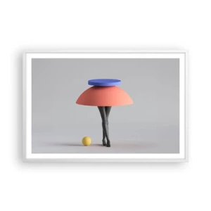 Plakát v bílém rámu - Surrealistická kompozice - 91x61 cm
