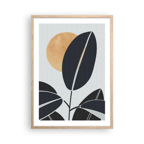 Plakát v rámu světlý dub - Den horkého léta - 50x70 cm