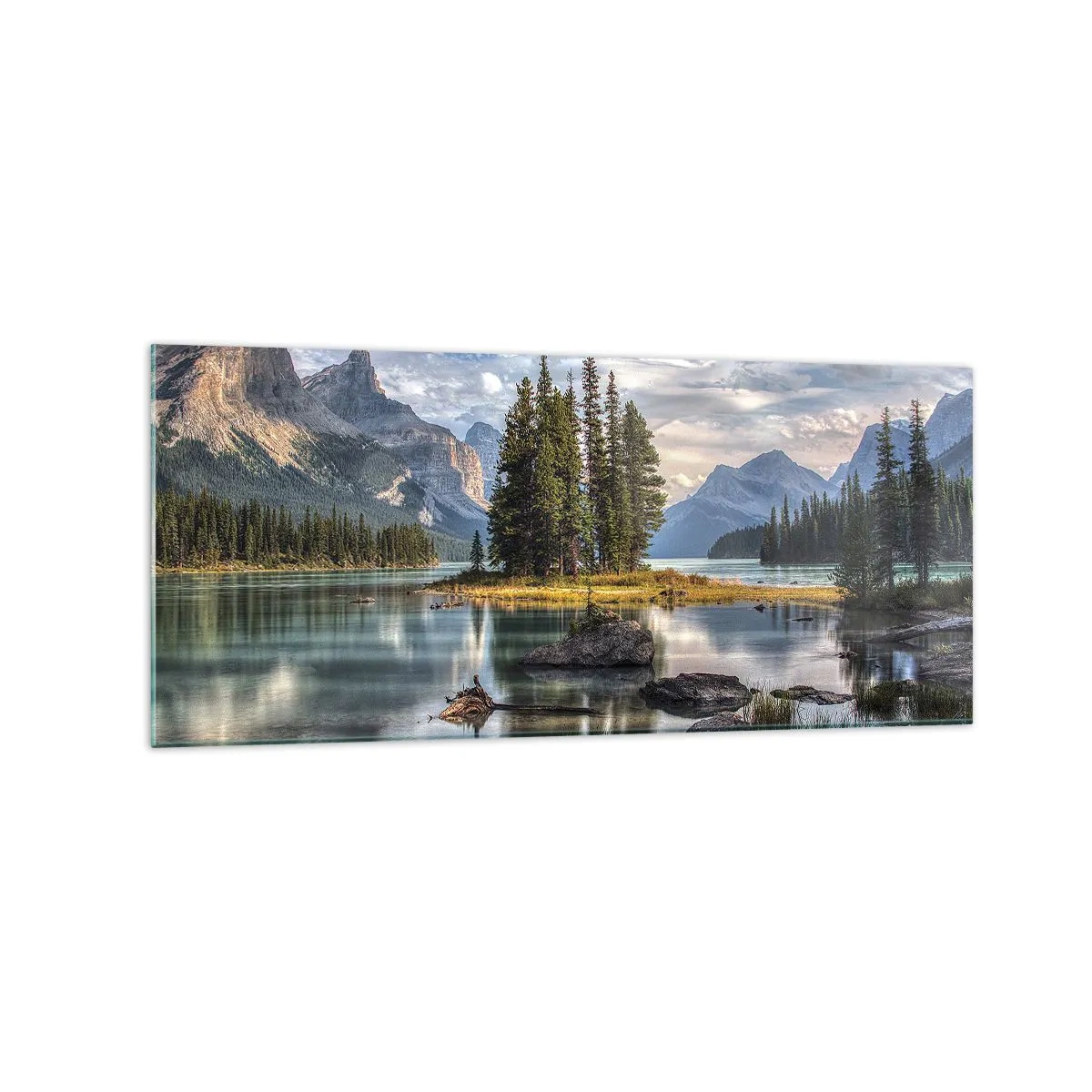 Obraz na skle - U velké a čisté vody… - 120x50 cm