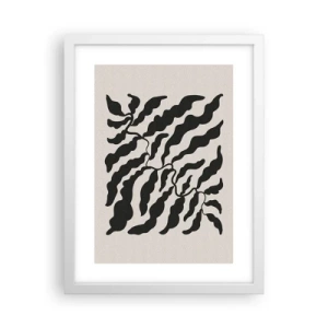 Plakát v bílém rámu - Povaha čtverce - 30x40 cm