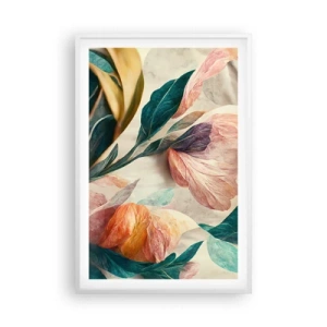 Plakát v bílém rámu - Květiny jižních ostrovů - 61x91 cm