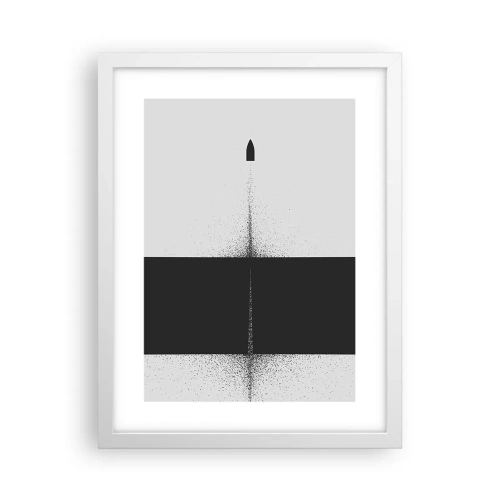 Plakát v bílém rámu - Přímo k cílu - 30x40 cm