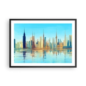 Plakát v černém rámu - Prosluněná metropole - 70x50 cm