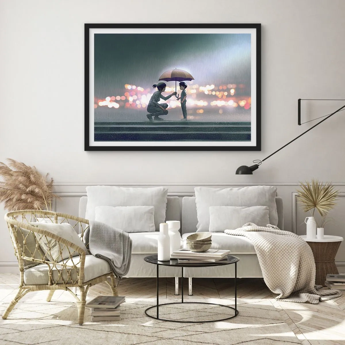 Plakát v černém rámu - A vše je v pořádku - 70x50 cm