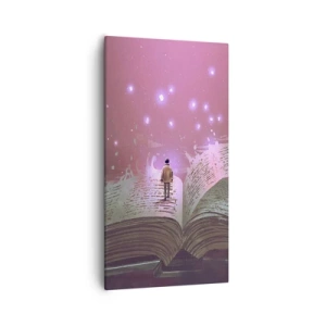 Obraz na plátně - Pozvánka do jiného světa - přečti si to! - 55x100 cm