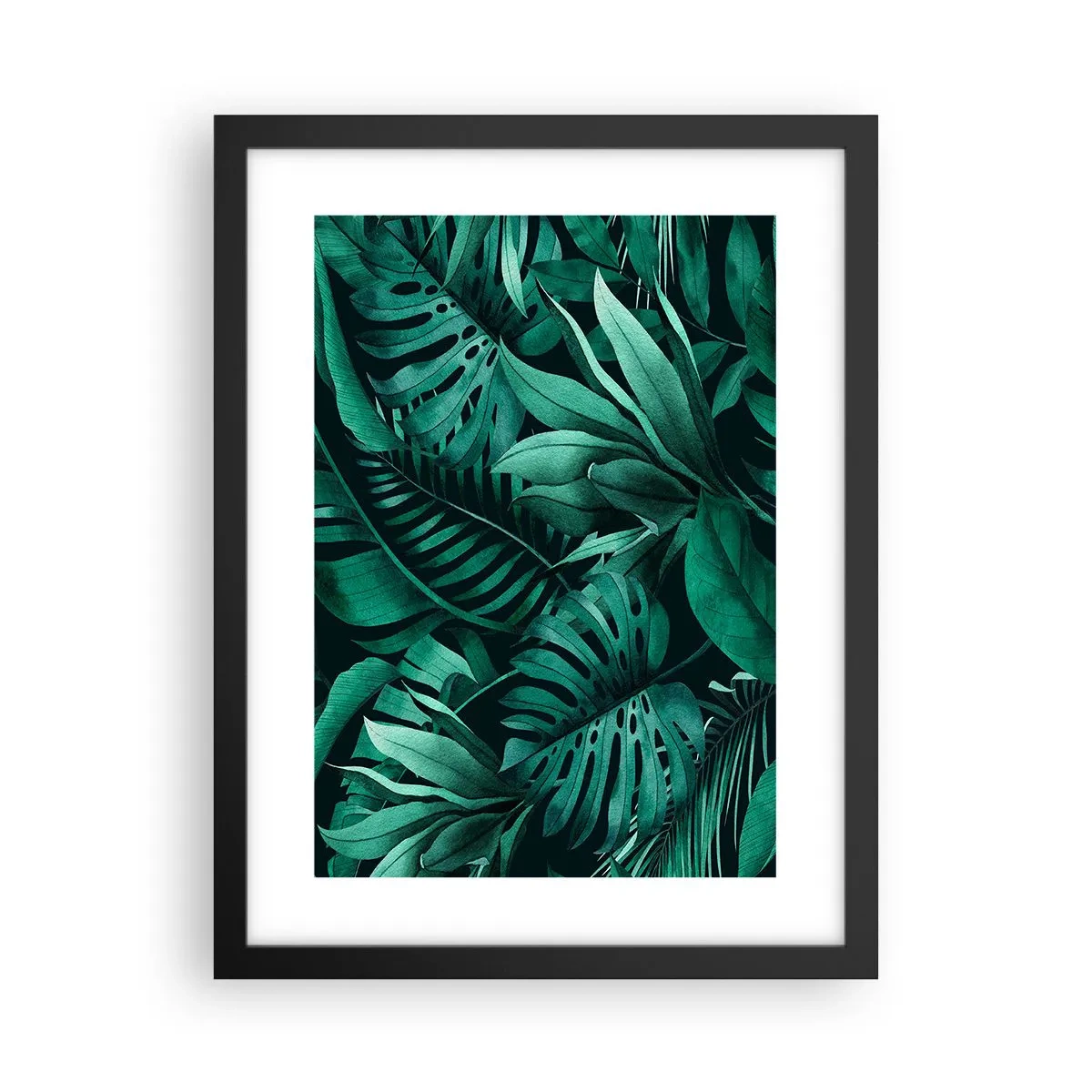 Plakát v černém rámu - Hloubka tropické zeleně - 30x40 cm