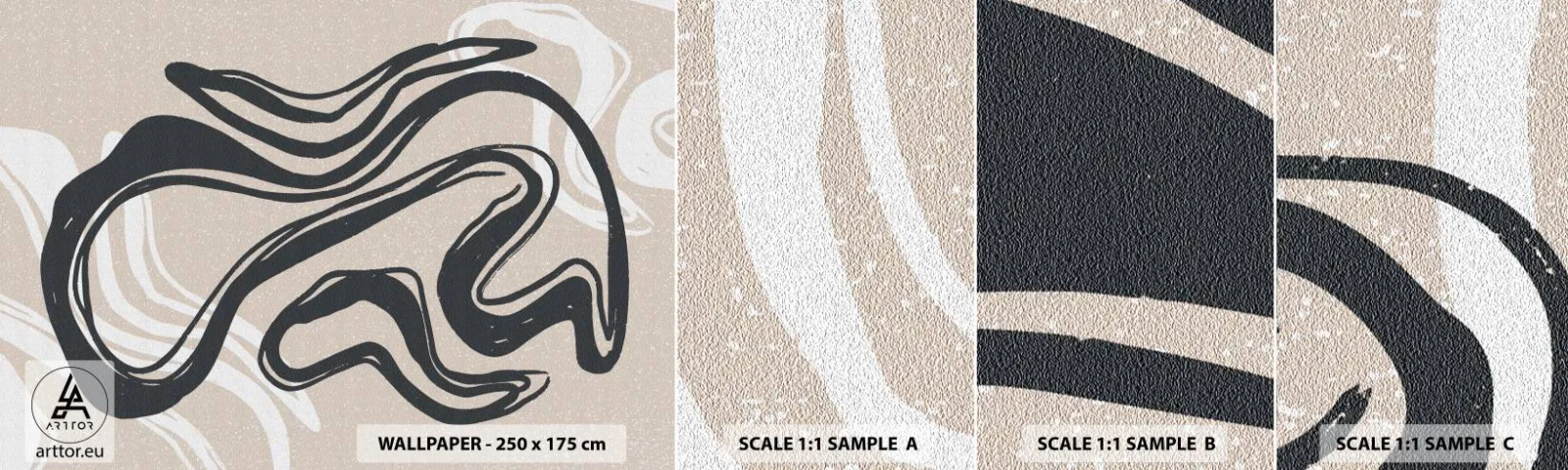 Vzor Fototapety Samolepicí Deluxe Sticker - Znásobená exprese - Minimalismus, Boho, skandinávský - 100x30 cm