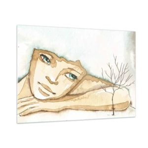 Obraz na skle - Strom poezie vyrůstá z ticha - 100x70 cm