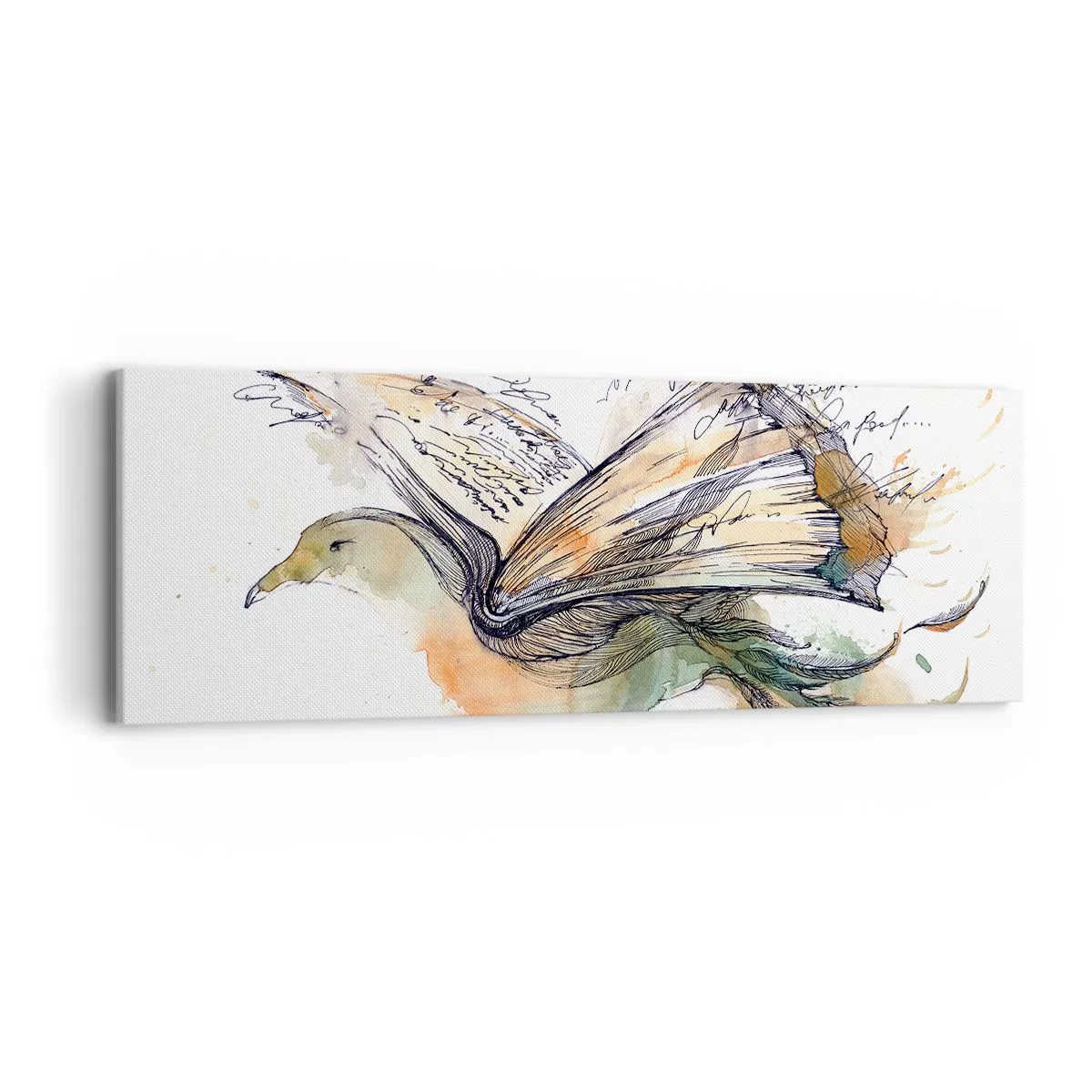 Obraz na plátně - Na křídlech poezie - 90x30 cm