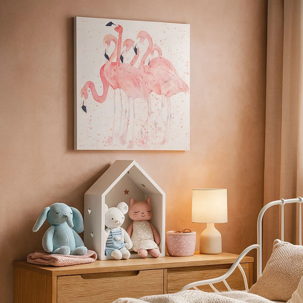 Obraz na plátně - Růžový ansámbl - 30x30 cm