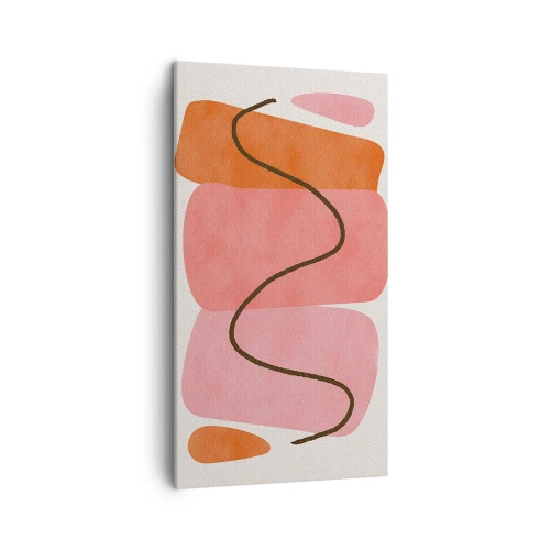Obraz na plátně - Jemný pohyb forem - 45x80 cm