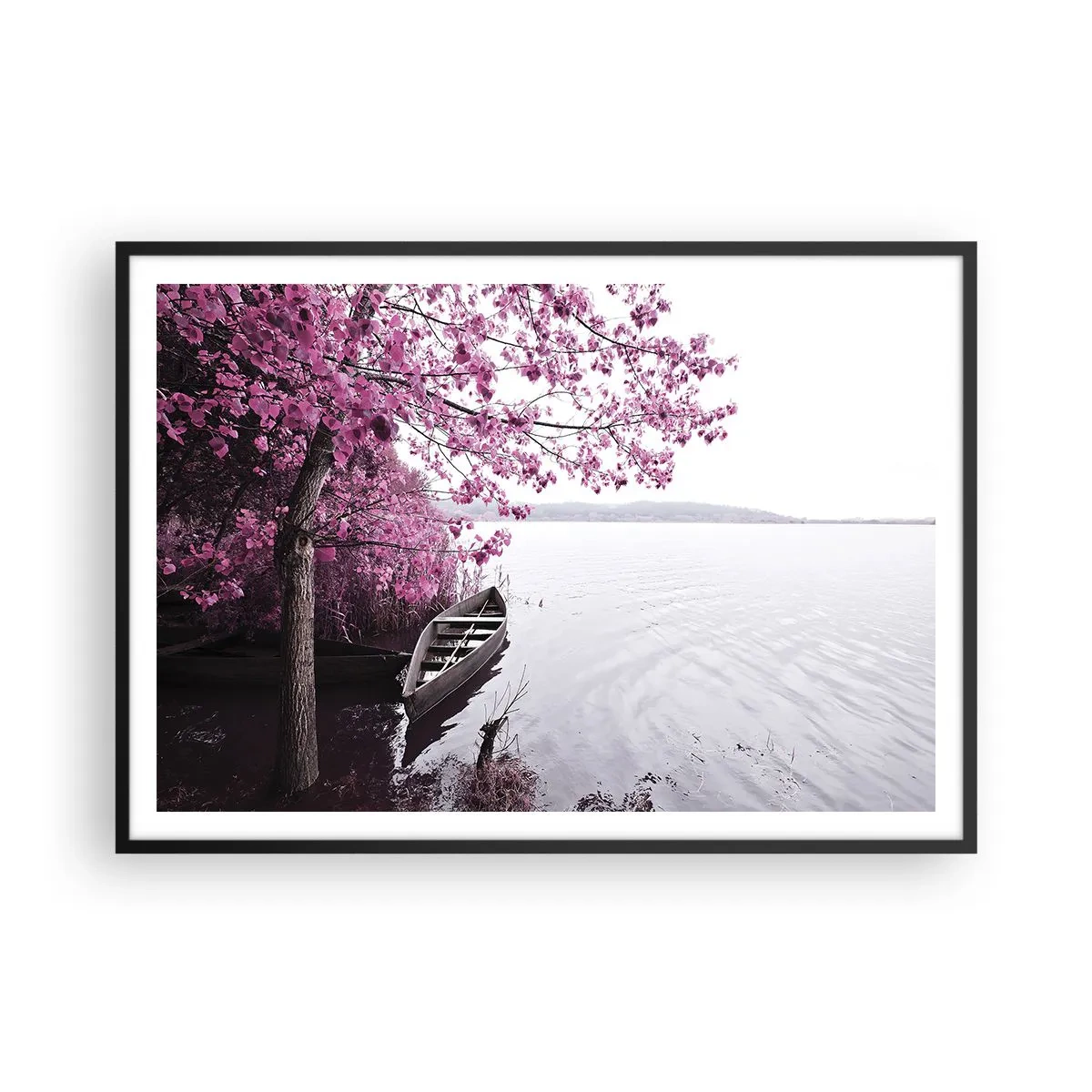 Plakát v černém rámu - V růžovém tichu - 100x70 cm