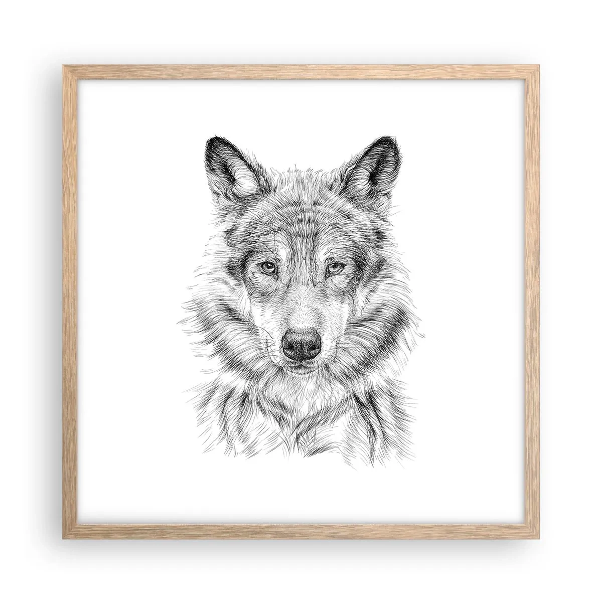 Plakát v rámu světlý dub - Rozený vůdce - 50x50 cm