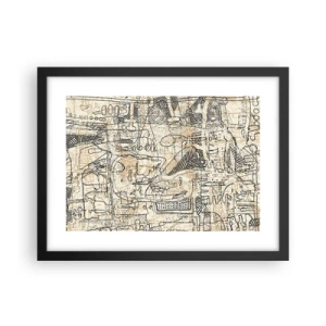 Plakát v černém rámu - Čeká na rozluštění - 40x30 cm