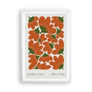 Plakát v bílém rámu - Ze života květin - 61x91 cm