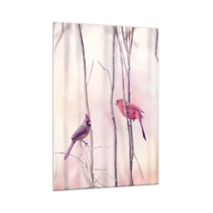 Obraz na skle - Příběh růžového lesa - 50x70 cm