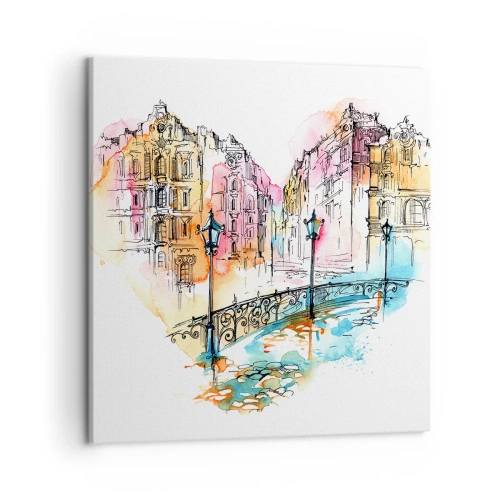Obraz na plátně - Srdce města - 50x50 cm