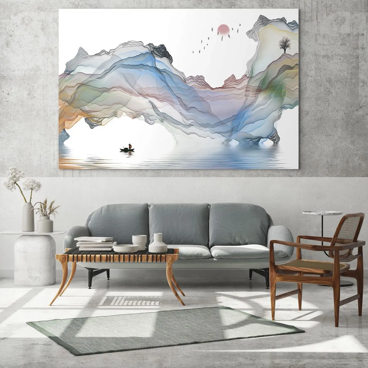 Obraz na skle - Ke křišťálovým horám - 100x40 cm