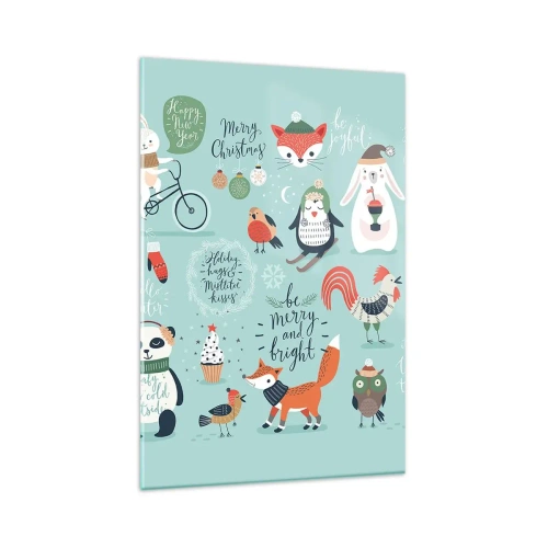 Obraz na skle - Ať jsou vždy Vánoce! - 80x120 cm