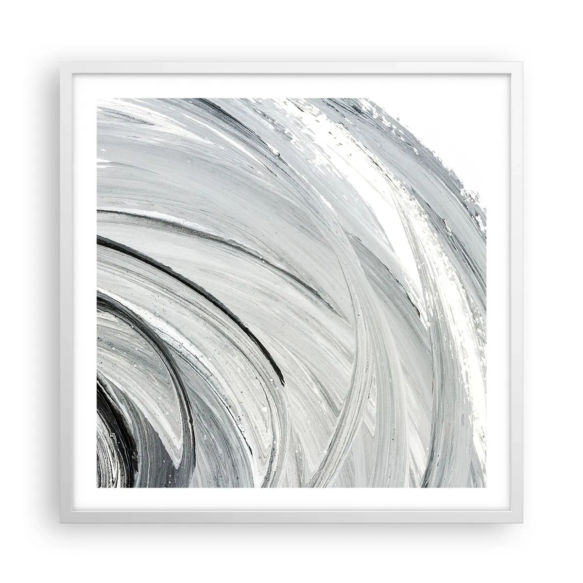 Plakát v bílém rámu - Orbitální kompozice - 60x60 cm