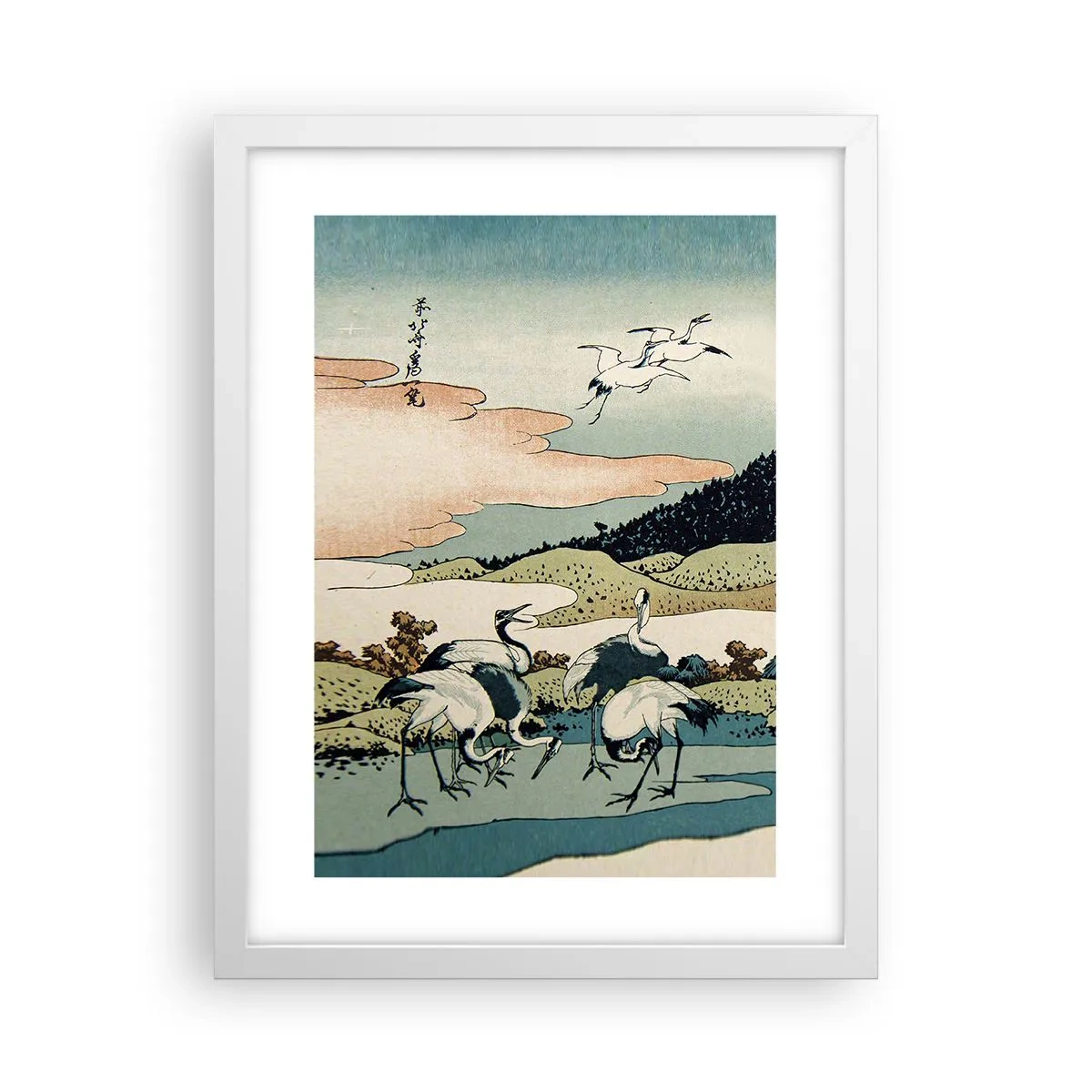 Plakát v bílém rámu - V japonském duchu - 30x40 cm
