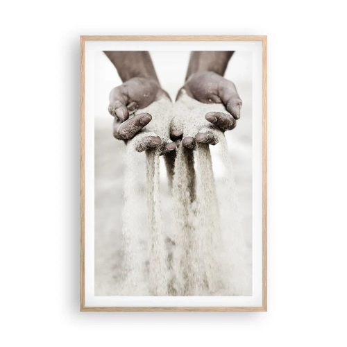 Plakát v rámu světlý dub - Těmahle rukama… - 61x91 cm