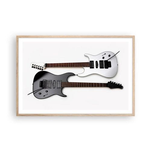 Plakát v rámu světlý dub - Harmonie tvarů - 91x61 cm
