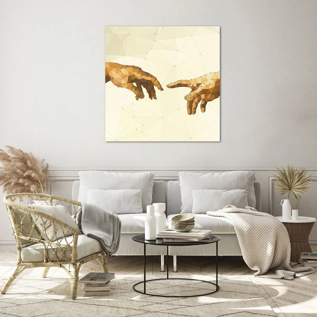 Obraz na skle - Božská geometrie - 50x50 cm