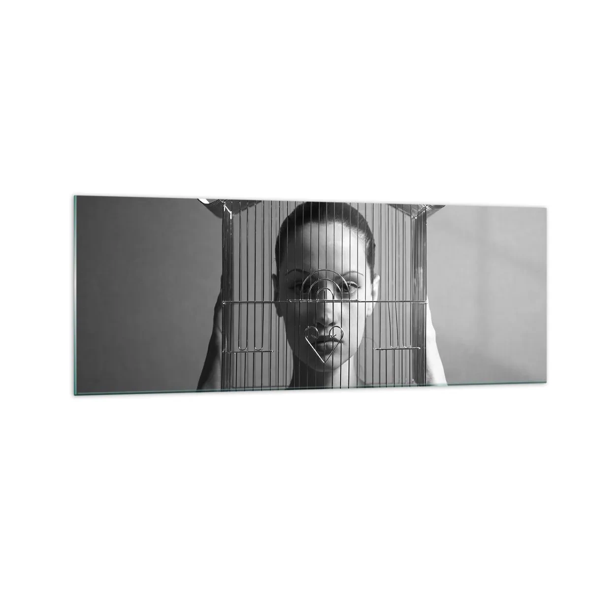 Obraz na skle - Tak trochu surrealistický portrét - 140x50 cm