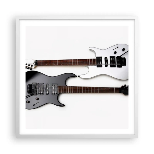 Plakát v bílém rámu - Harmonie tvarů - 60x60 cm