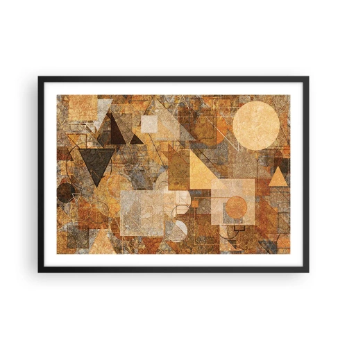 Plakát v černém rámu - Kubistická bronzová studie - 70x50 cm