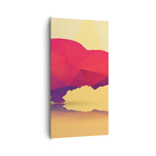 Obraz na plátně - Amarantová síla zubra - 65x120 cm