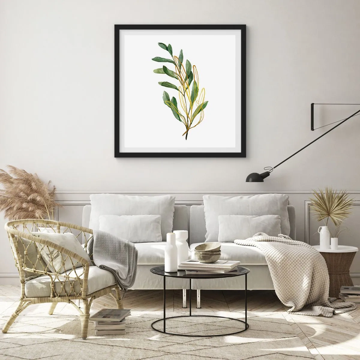 Plakát v černém rámu - Vše, co je dobré - 40x40 cm