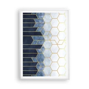 Plakát v bílém rámu - Kompozice v synkopickém rytmu - 70x100 cm